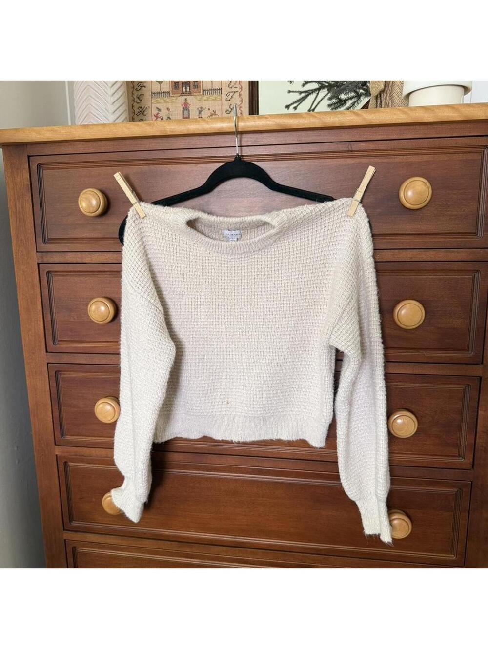 LA Hearts by PacSun Women's Cream and White Jumper